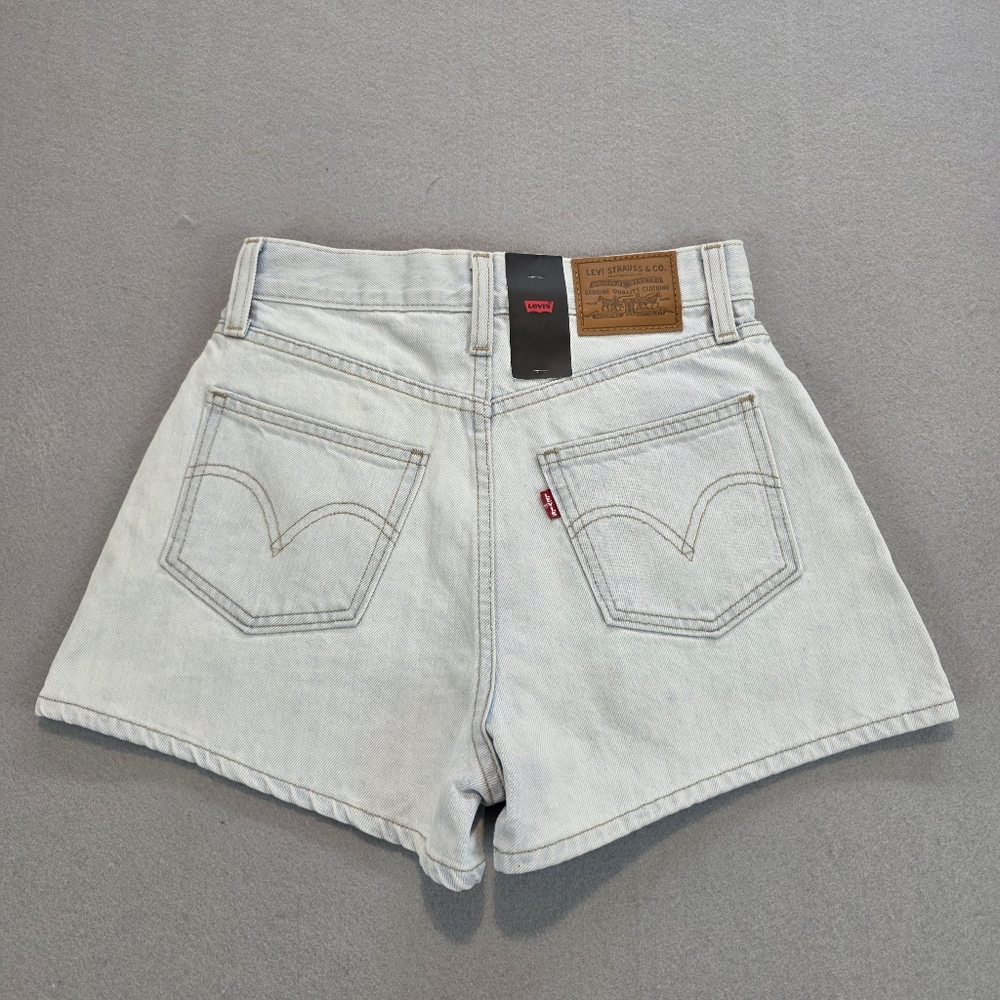 Levi's x Urban‎ Outfitters Premium Denim Jean Shorts High Waisted Wide Leg Short - Picture 2 of 13